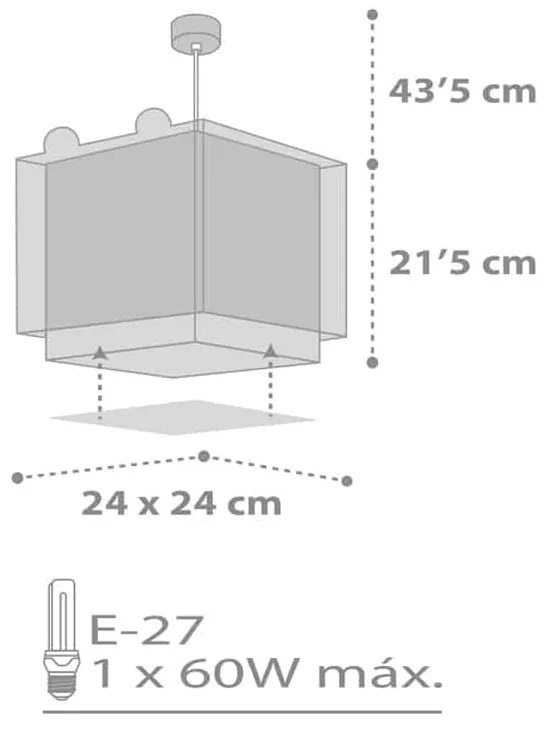 Little Teddy κρεμαστό παιδικό φωτιστικό (64572) - 64572