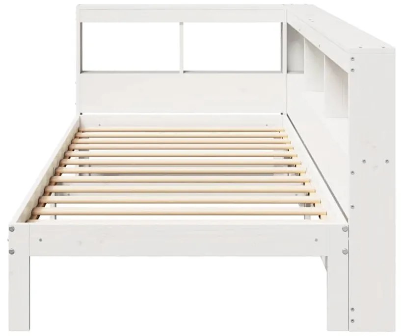 vidaXL Κρεβάτι Βιβλιοθήκη Χωρίς Στρώμα 90x200 εκ Μασίφ Ξύλο Πεύκου