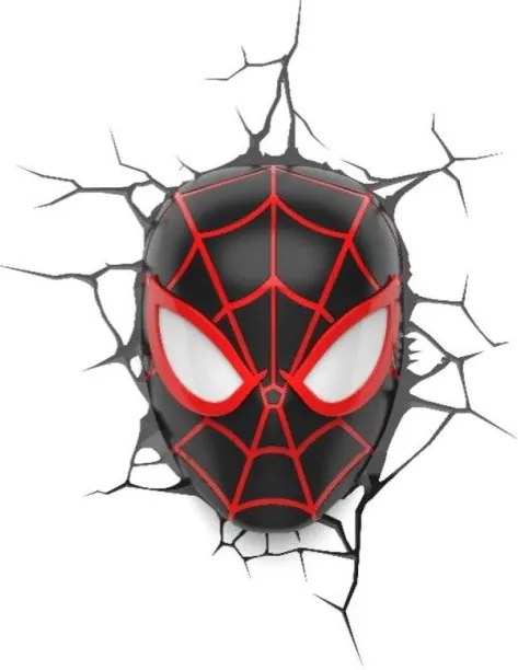 Φωτιστικό με Αυτοκόλλητο 3D Light FX Marvel Spiderman Miles Morales Face 89759