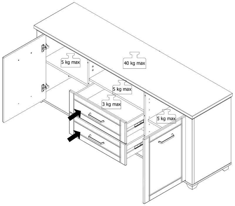 Έπιπλο Τηλεόρασης Valencia TV 160 Λευκό - Artisan Oak - Λευκό Μάτ 161x41x66.5 εκ. 161x41x66.5 εκ.