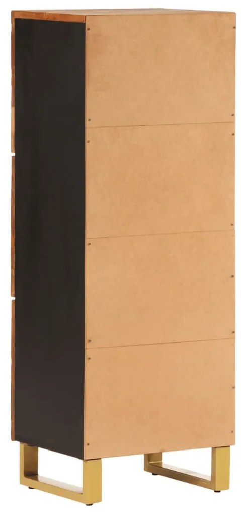 vidaXL Ντουλάπι Καφέ/Μαύρο 40 x 33,5 x 110 εκ. από Μασίφ Ξύλο Μάνγκο