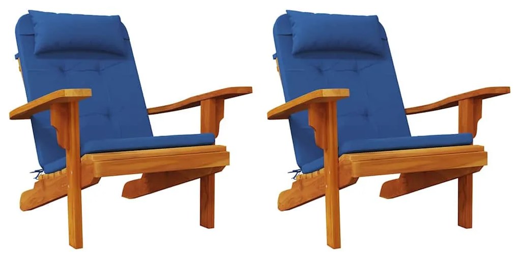 vidaXL Μαξιλάρι Καρέκλας 2 pcs Μπλε 58 x 77 x 4.5 εκ Ύφασμα Oxford