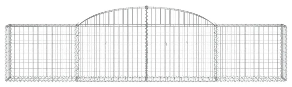 vidaXL Συρματοκιβώτια Τοξωτά 11 τεμ. 300x30x60/80 εκ. Γαλβαν. Ατσάλι