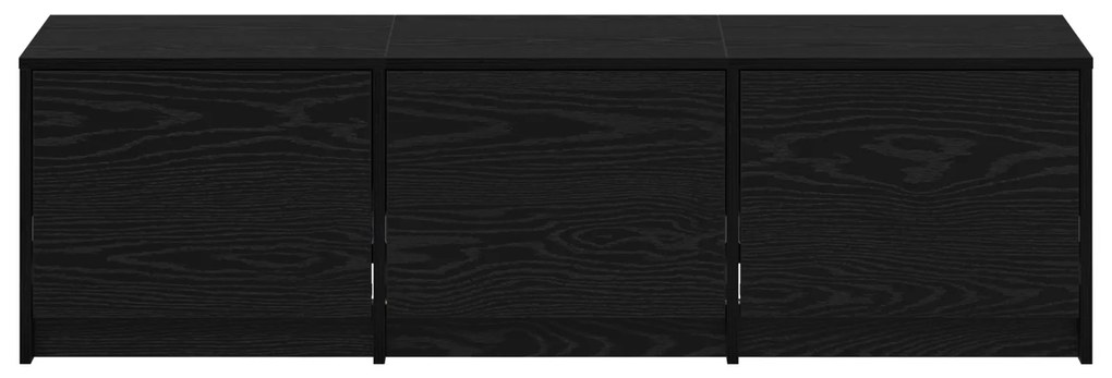 vidaXL TV Cabinet με LED Μαύρη Βελανιδιά 140x34x40 cm Επεξεργασμένο Ξύλο