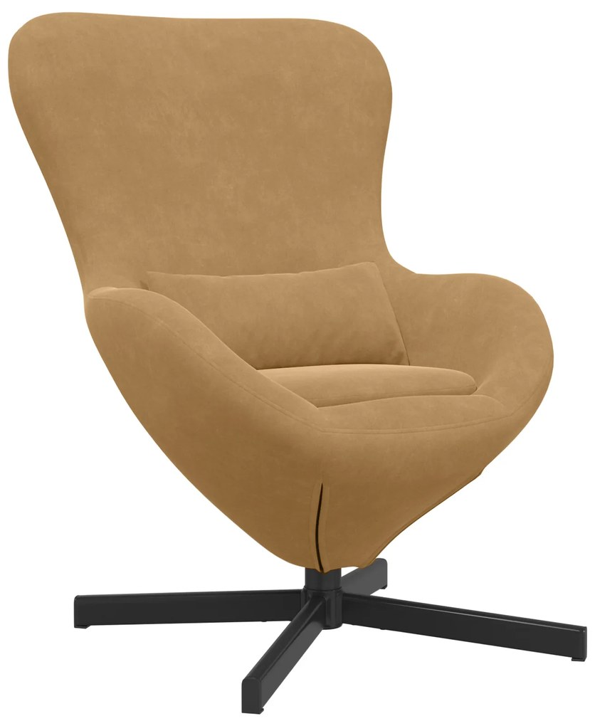vidaXL Πολυθρόνα Αυγού Brown Βελούδο