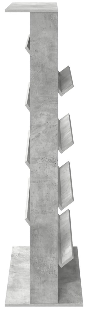 vidaXL Ράφι Περιοδικών με ράφι Σκυρόδεμα Γκρι 70 x 41 x 156 εκ.