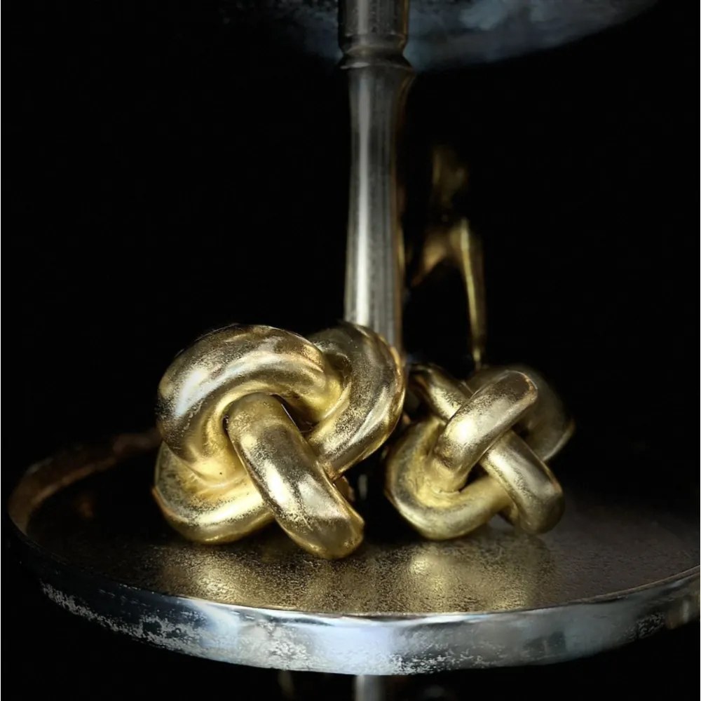 GOLD KNOT 1 DECO POLYRESIN ΧΡΥΣΟ D12,5xH12,5cm - 022289 - 022289