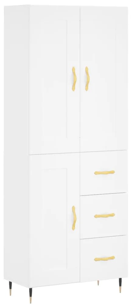 vidaXL Ντουλάπι Λευκό 69,5x34x180 εκ. από Επεξεργασμένο Ξύλο
