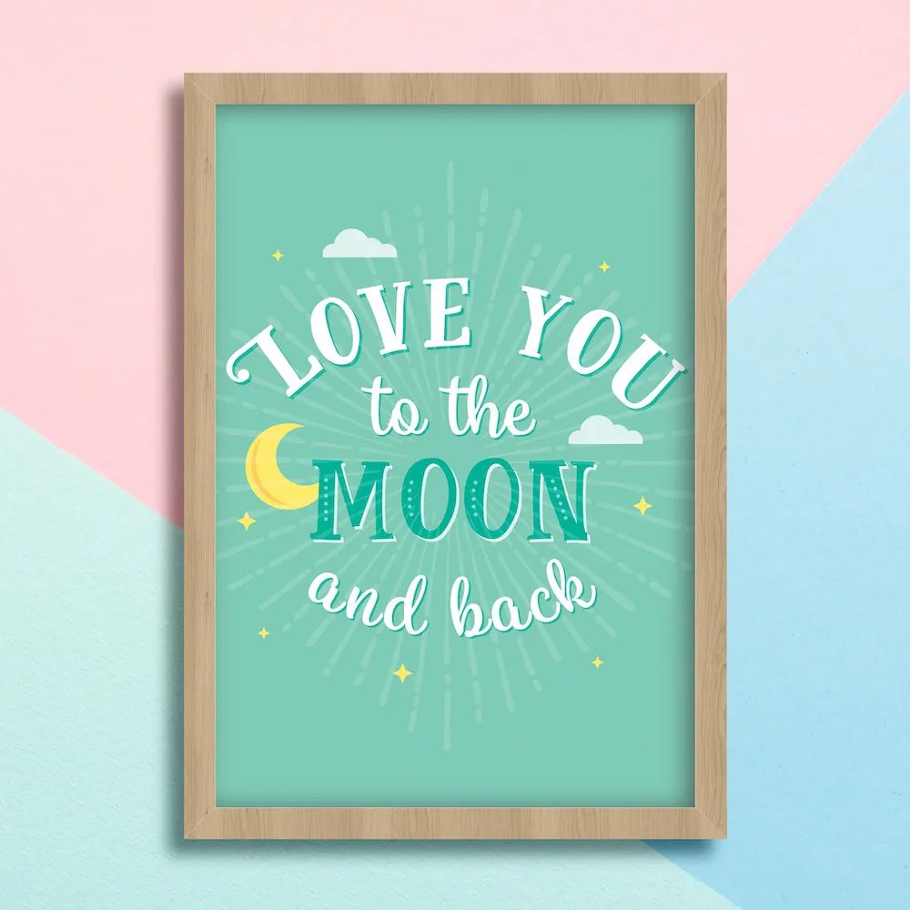 Παιδικό Πόστερ Moon KD86 30x40cm Εκτύπωση Πόστερ (χωρίς κάδρο)