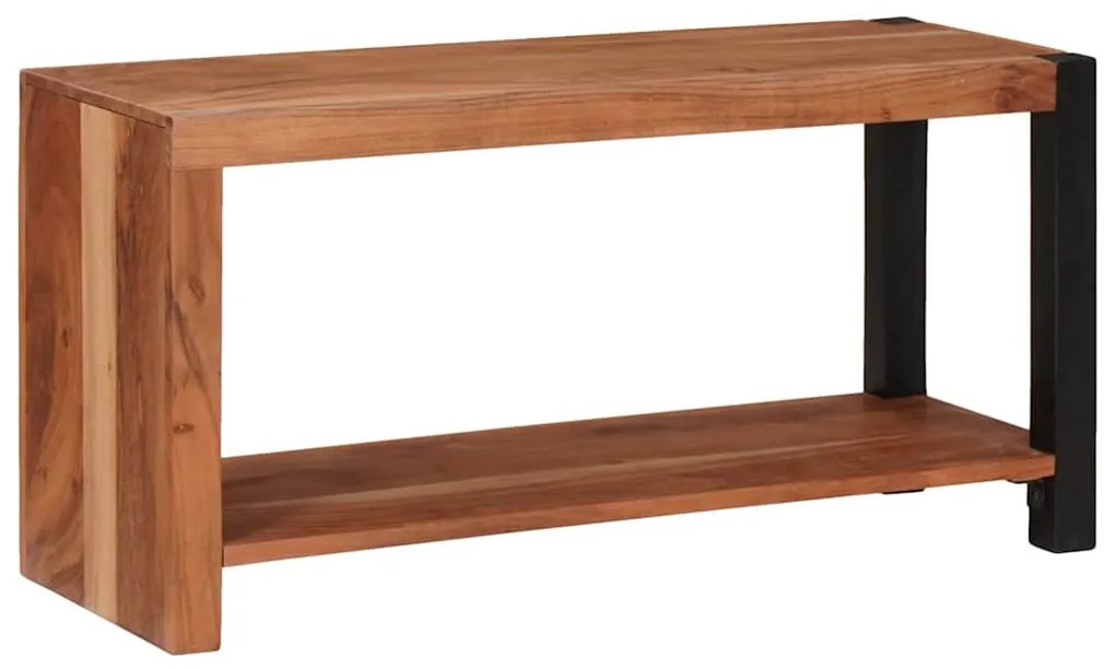 vidaXL Βιβλιοθήκη Καφέ, Μαύρο 80 x 30 x 110 εκ. Στερεό Ξύλο Ακακίας
