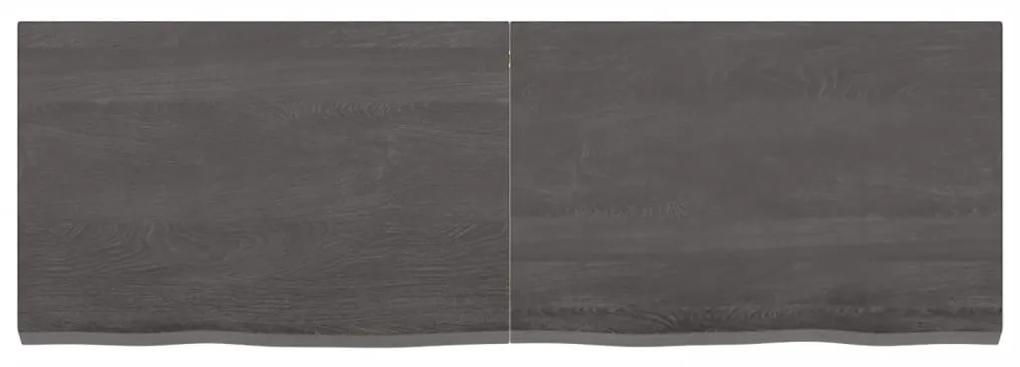 vidaXL Ράφι Τοίχου Σκούρο Καφέ 120x40x(2-4) εκ. Επεξ. Μασίφ Ξύλο Δρυός