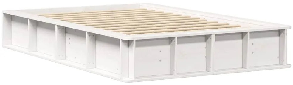 vidaXL Σκελετός Κρεβατιού Λευκό 210 x 158 x 30 εκ Στερεά ξυλεία πεύκου