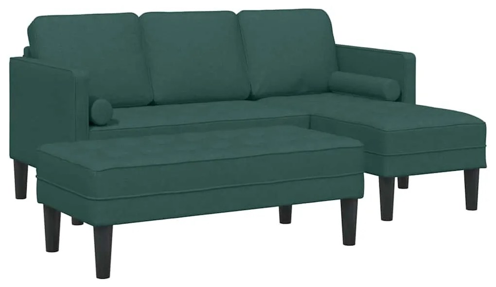vidaXL Σετ Καναπέ 2 pcs Σκούρο Πράσινο 173 x 131 x 67 εκ ύφασμα