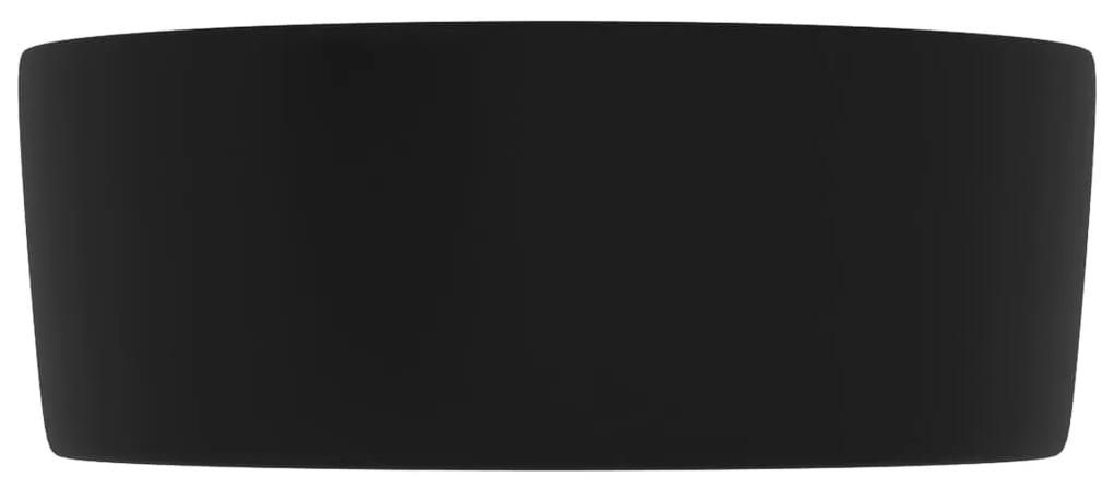 vidaXL Νιπτήρας Πολυτελής Στρογγυλός Μαύρο Ματ 40 x 15 εκ. Κεραμικός