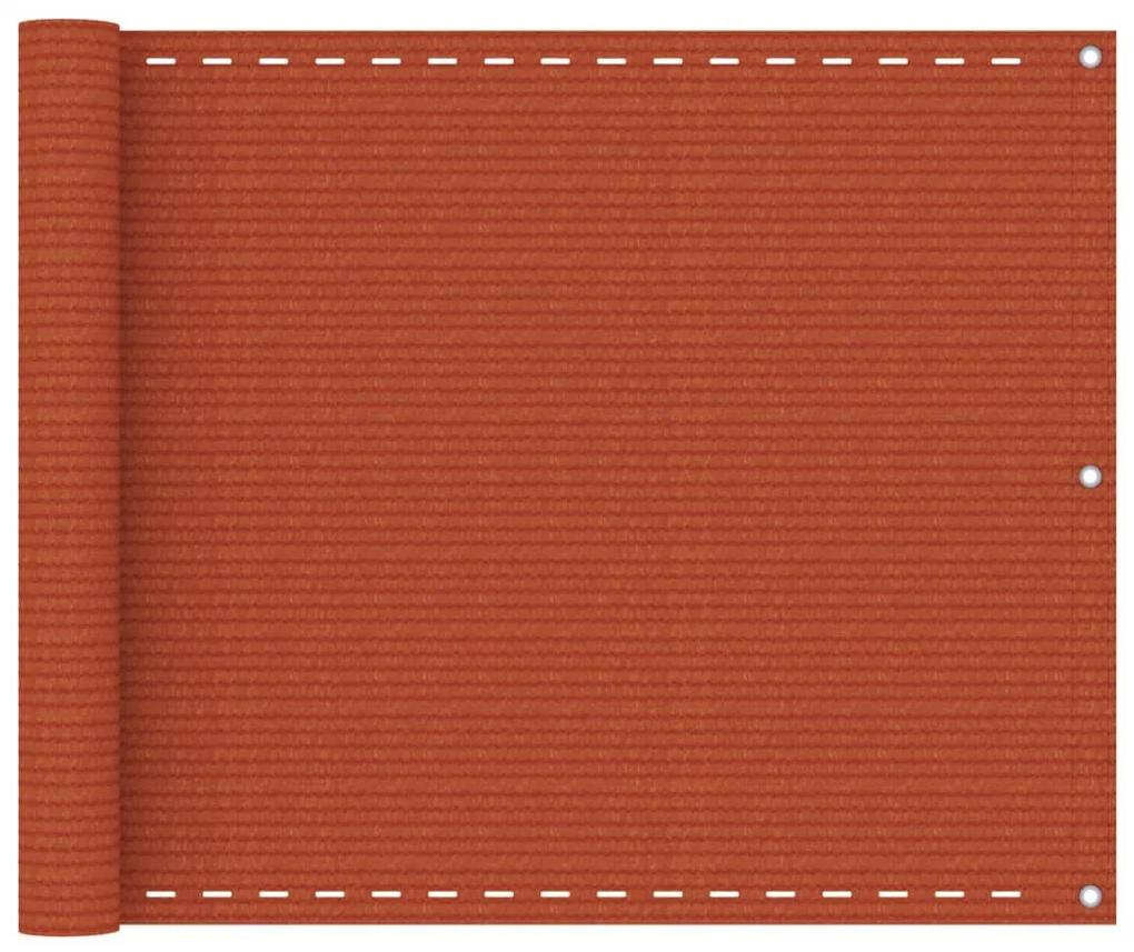 Διαχωριστικό Βεράντας Πορτοκαλί 75 x 500 εκ. από HDPE