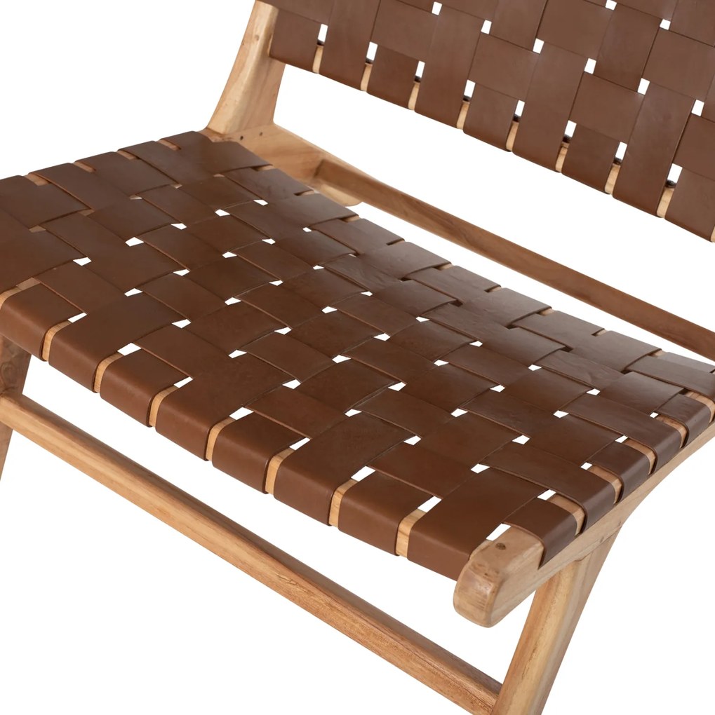 Καρέκλα Felipe από Μασίφ Ξύλο Teak Φυσικό 65x82x88 Υ Εκ.