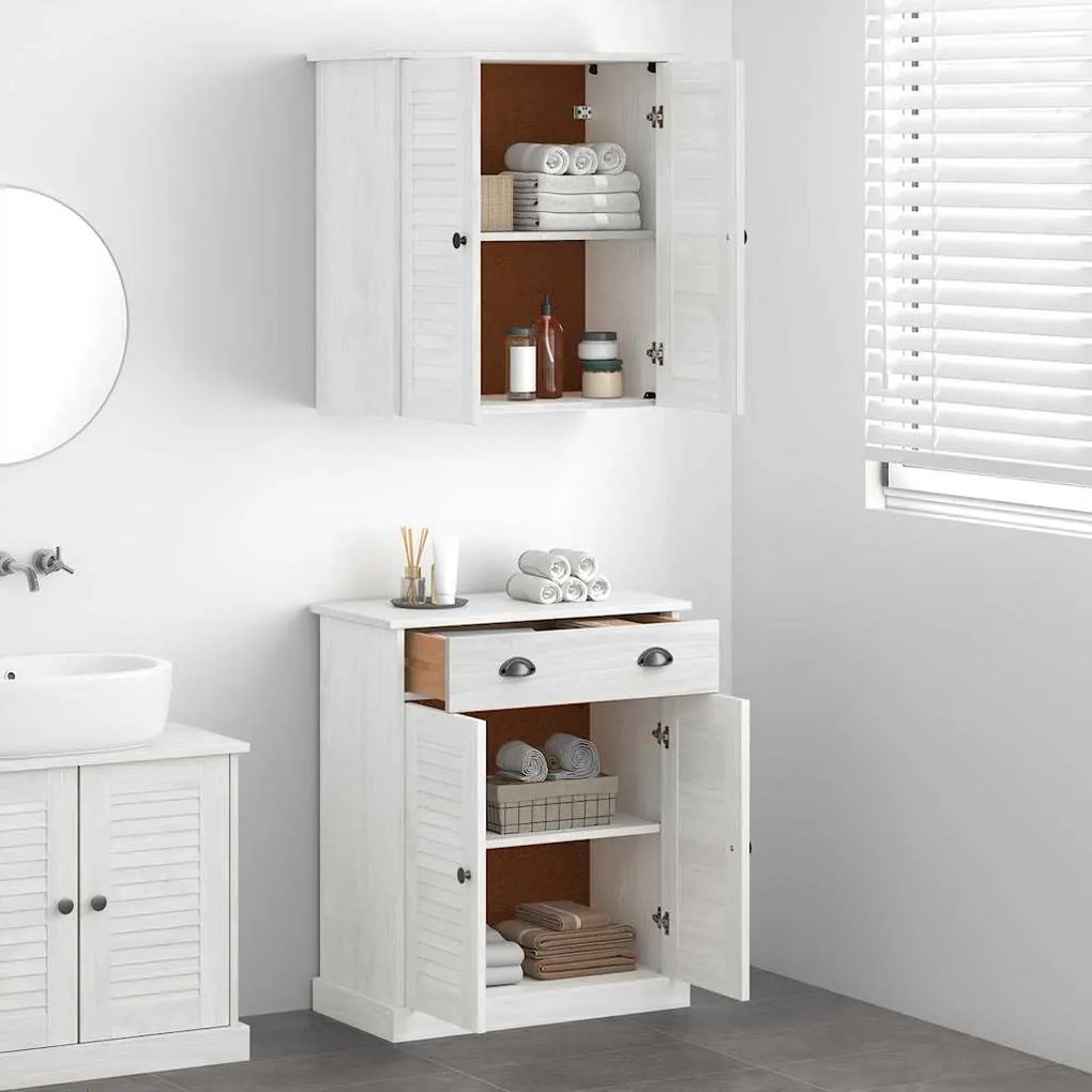 vidaXL Σετ Επίπλων Μπάνιου με ράφι VIGO 2 pcs Καφέ 67.5 x 34 x 80 εκ.