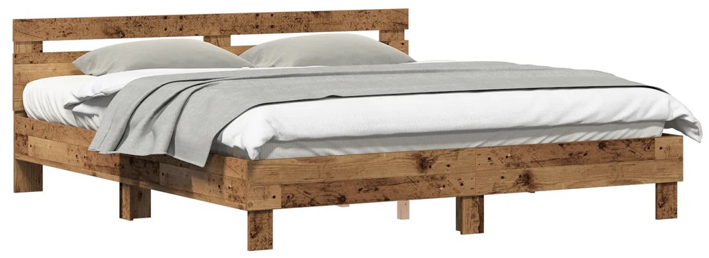 vidaXL Σκελετός Κρεβατιού Παλιό Ξύλο 180 x 200 cm Επεξεργασμένο ξύλο