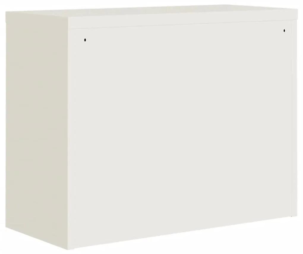 Αρχειοθήκη Λευκή 90 x 40 x 70 εκ. από Ατσάλι - Λευκό