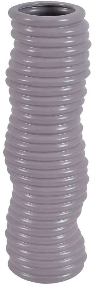 Βάζο Ανάγλυφο 832804 17,6x14,3x57,5cm Grey Ankor Ceramic