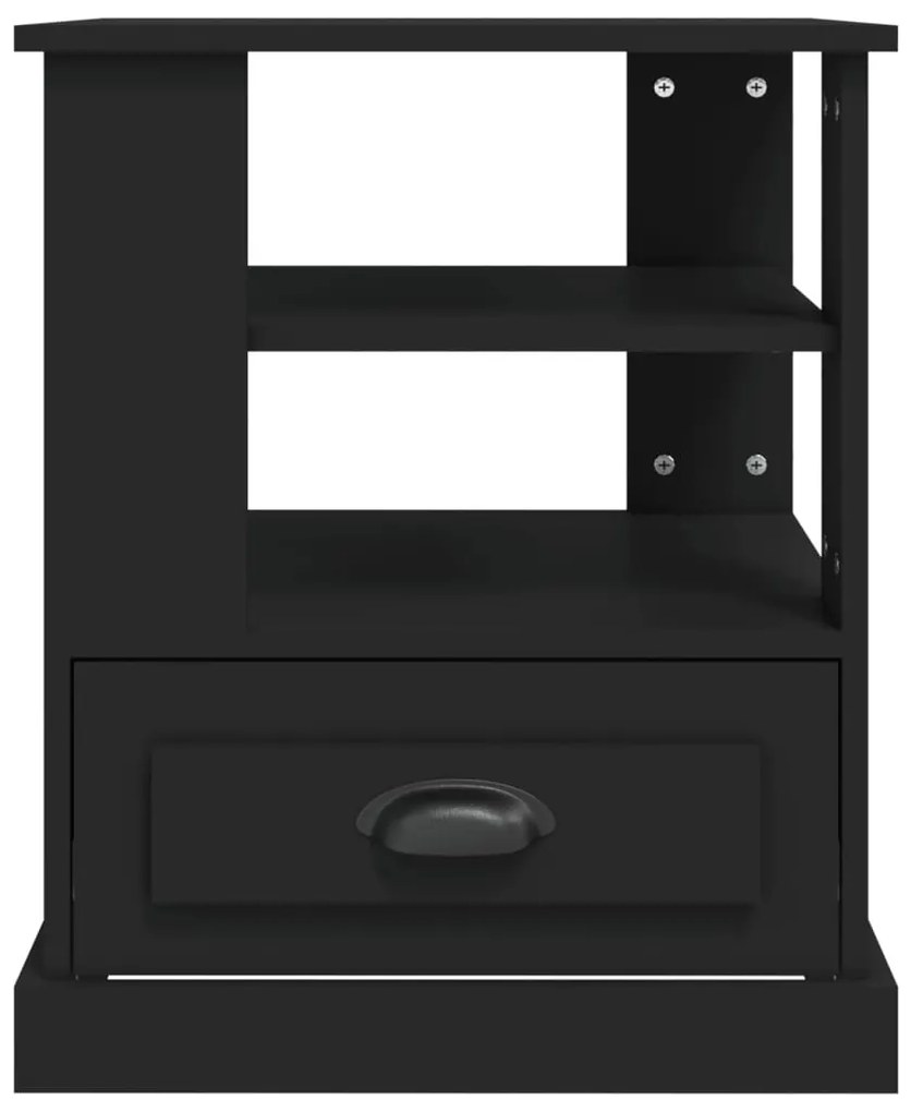 vidaXL Βοηθητικό Τραπέζι Μαύρο 50x50x60 εκ. από Επεξεργασμένο Ξύλο