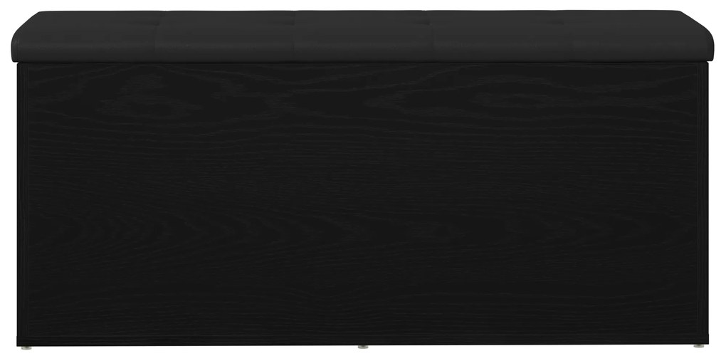 vidaXL Παγκάκι Αποθήκευσης Μαύρη Δρυς 100x40x45 εκ. Συνθετικό Ξύλο