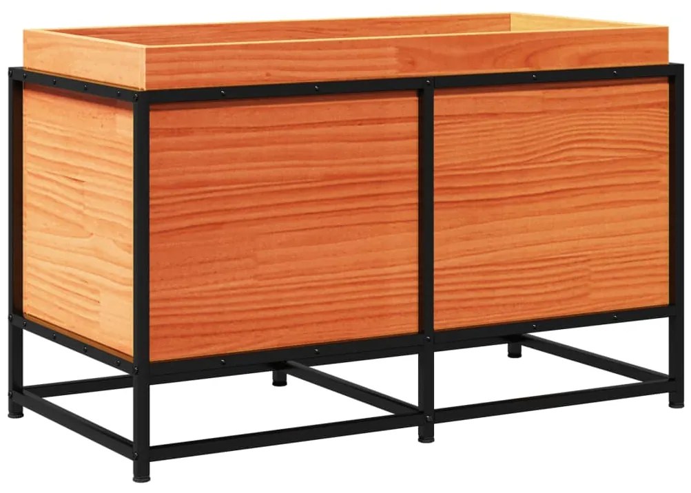 vidaXL Ζαρντινιέρα Καφέ Κεριού 80x40x50 εκ. από Μασίφ Ξύλο Πεύκου