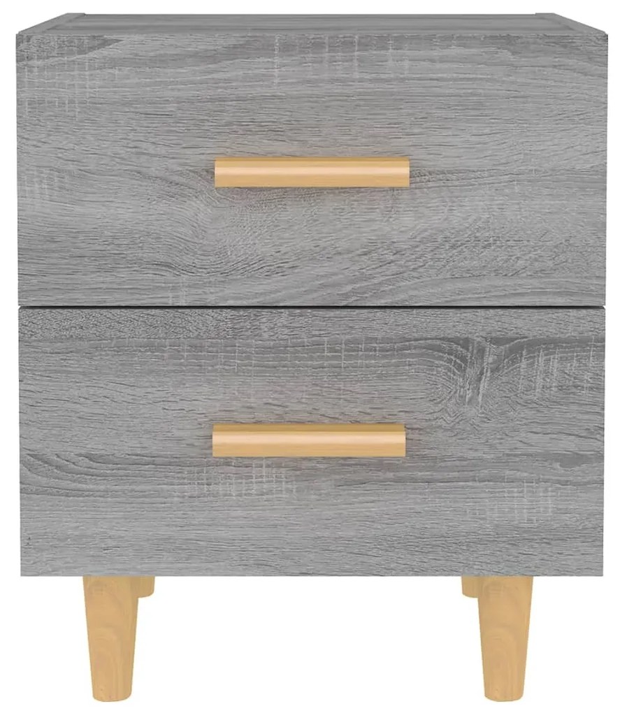 vidaXL Κομοδίνα 2 τεμ. Γκρι Sonoma 40 x 35 x 47,5 εκ.