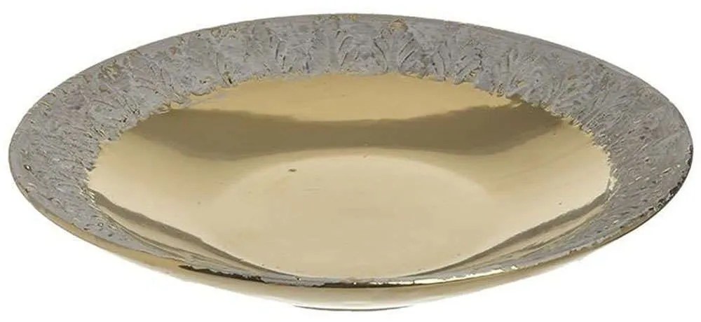 Διακοσμητική Πιατέλα 3-70-685-0257 Φ31x6cm Gold-White Inart Κεραμικό