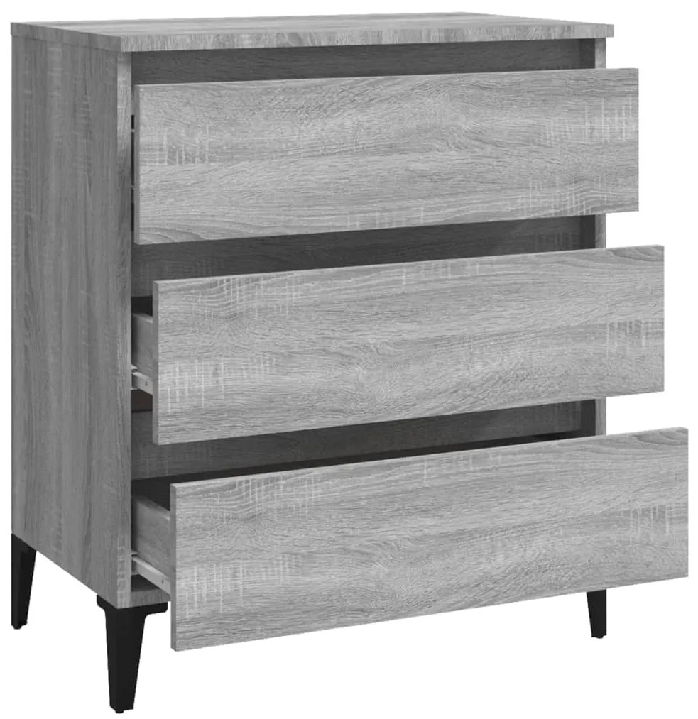 vidaXL Συρταριέρα Γκρι Sonoma 60 x 35 x 69 εκ. από Επεξεργασμένο Ξύλο