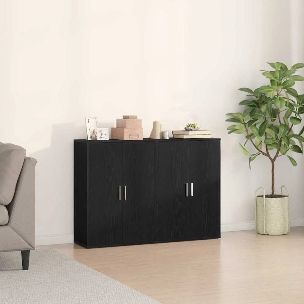vidaXL Πλαϊνό γραφείο Μαύρη δρυς 60 x 31 x 84 εκ Επεξεργασμένο ξύλο