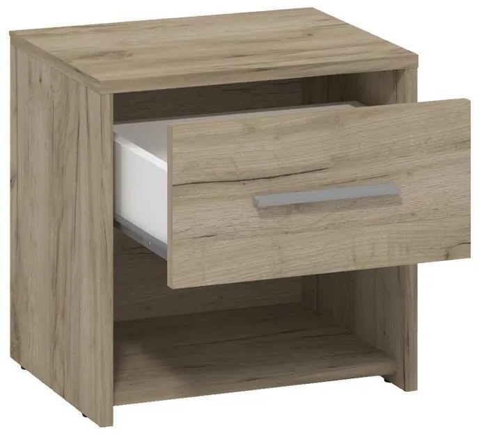 Σετ 2 Κομοδίνα Garona 2NO1F Γκρί Δρύς 42x33x42 εκ. 42x33x42 εκ.