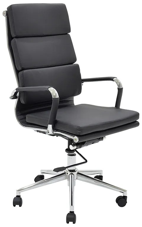 Καρέκλα γραφείου διευθυντή Tokyo pakoworld μαύρο pu 55.5x52x108εκ