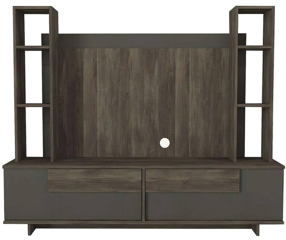 Σύνθεση Τηλεόρασης Murano 804TRH3072 180x22x145cm Walnut-Anthracite