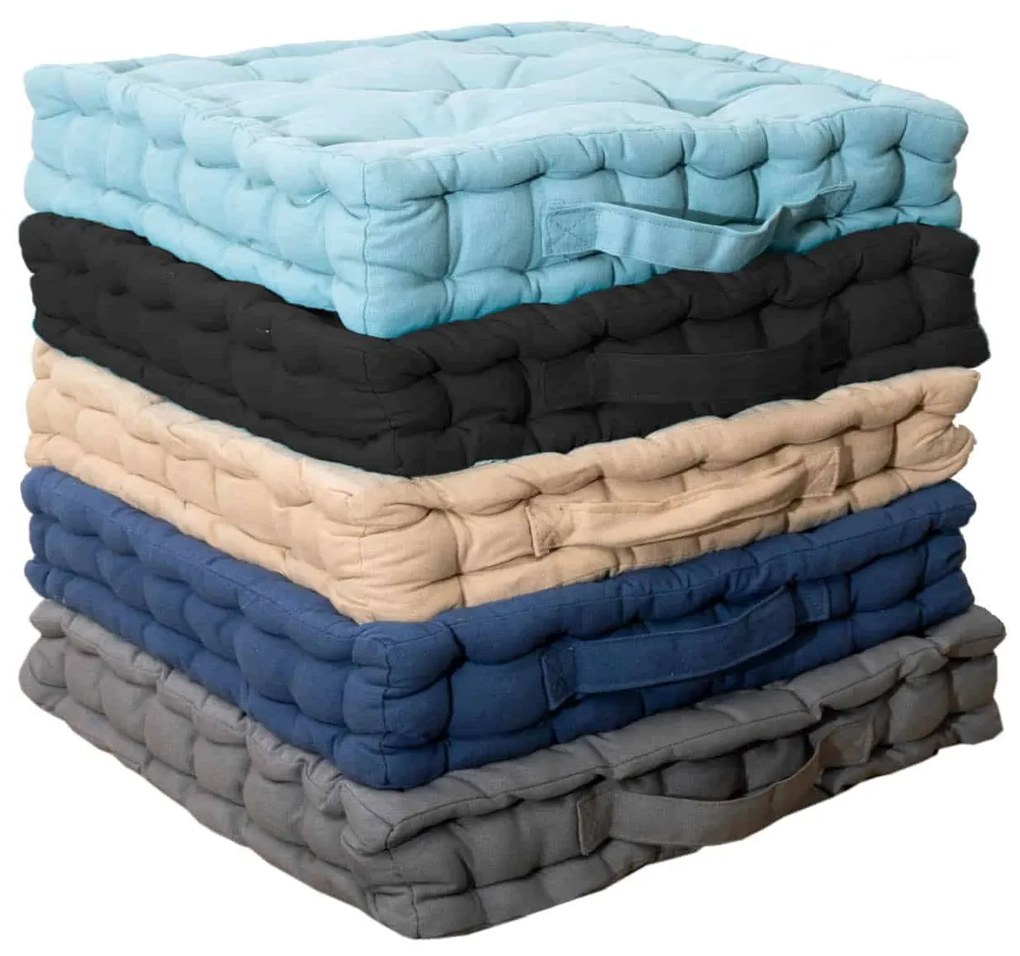 Μαξιλάρι Δαπέδου 40x40x8 581 30-Μαύρο