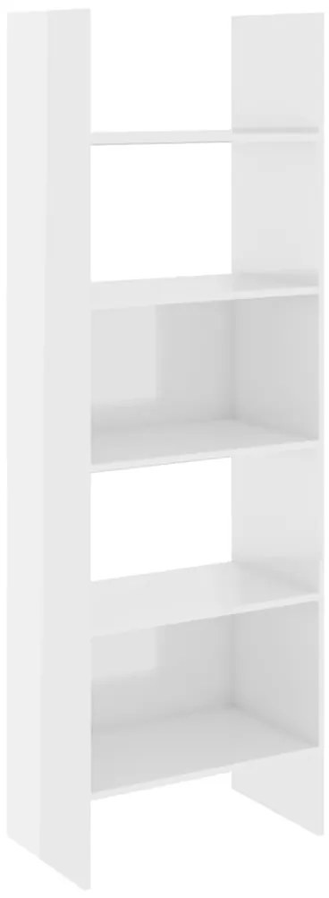 vidaXL Βιβλιοθήκη Γυαλιστερό Λευκό 60 x 35 x 180 εκ. από Επεξ. Ξύλο