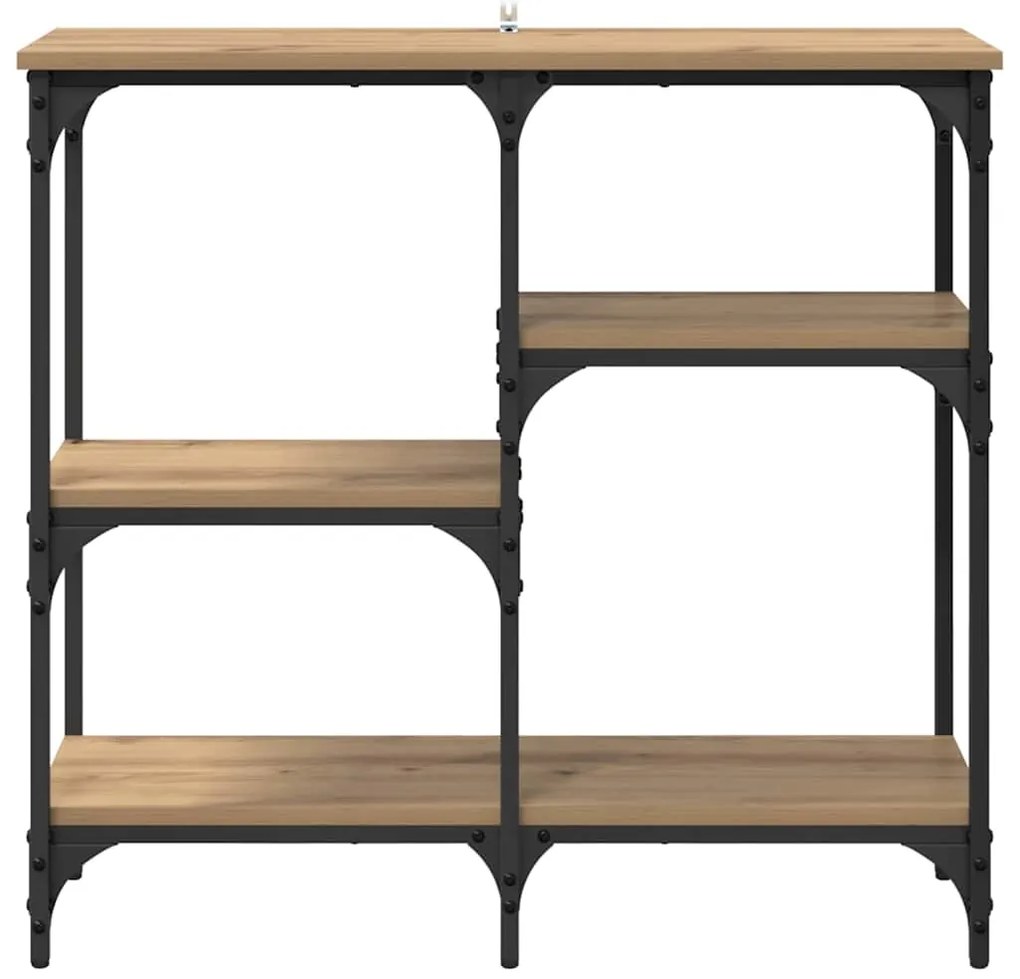 vidaXL Τραπέζι κονσόλας Artisan Oak 80 x 29 x 75 εκ Επεξεργασμένο ξύλο