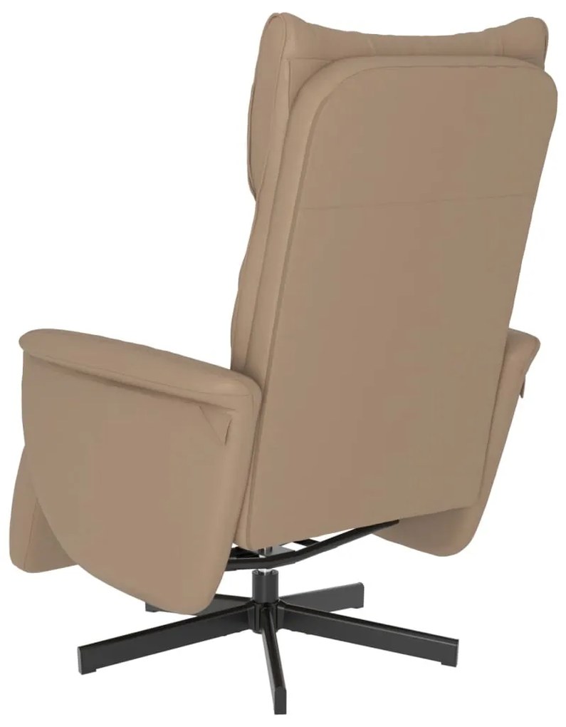 vidaXL Πολυθρόνα Ανακλινόμενη με Υποπόδιο Καπουτσίνο Συνθετικό Δέρμα