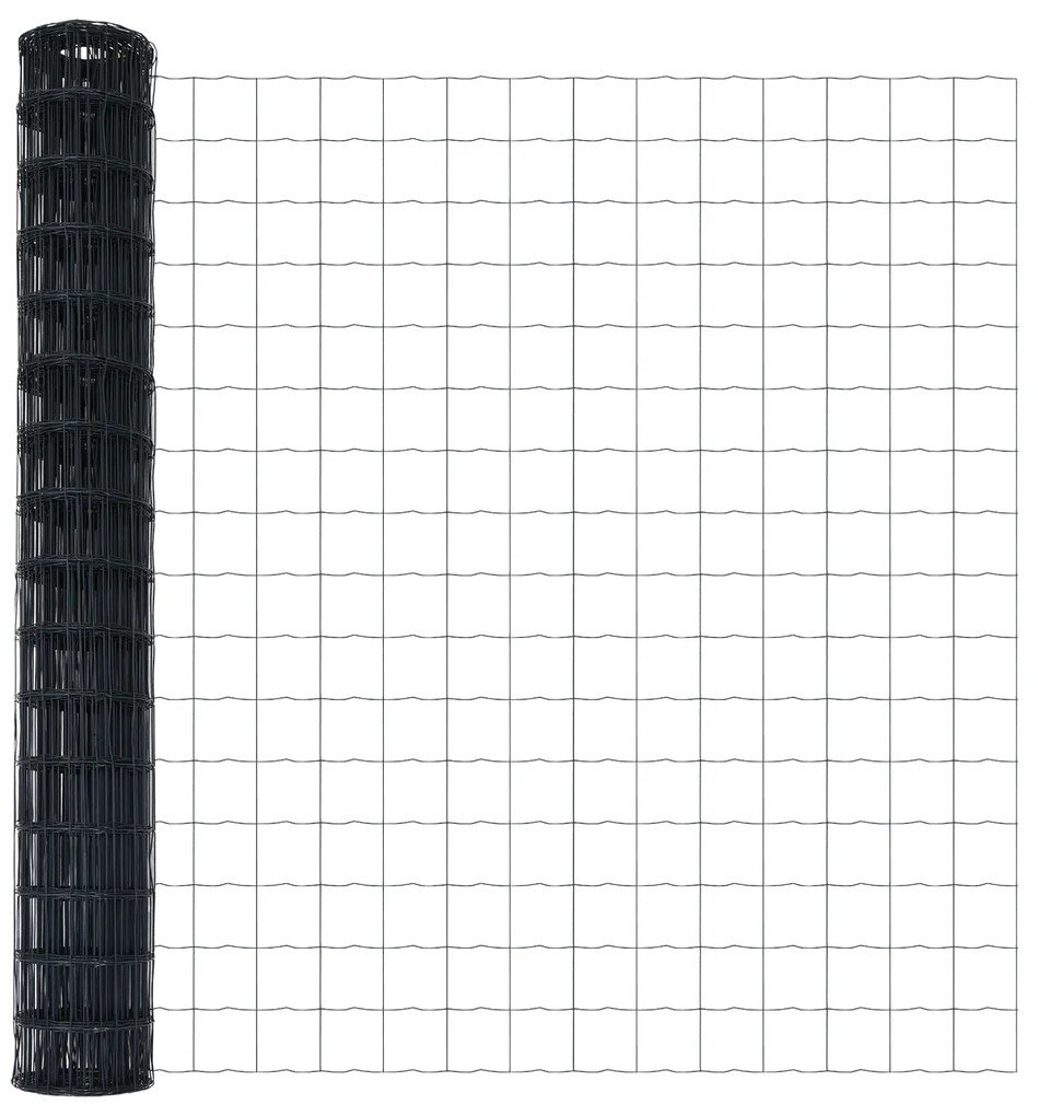 vidaXL Euro Fence με 7 Πόλους 1.6x10 μ Γαλβανισμένο Χάλυβα Γκρι