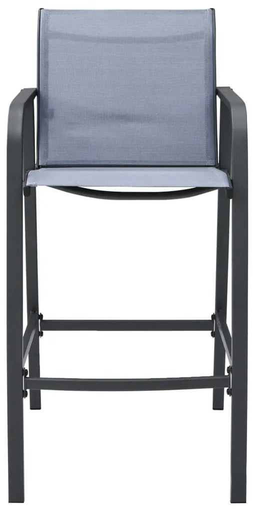 vidaXL Καρέκλες Μπαρ Κήπου 4 τεμ. Γκρι από Textilene