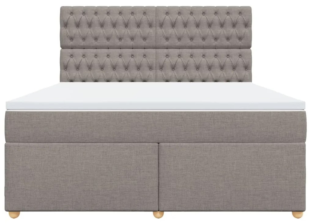 ΚΡΕΒΑΤΙ BOXSPRING ΜΕ ΣΤΡΩΜΑ TAUPE 180X200 ΕΚ. ΥΦΑΣΜΑΤΙΝΟ 3291370