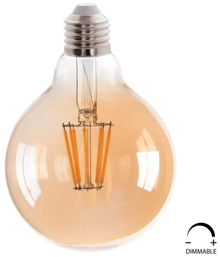 ΛΑΜΠΤΗΡΑΣ GLOBO LED FILAMENT 8W E27 3000K ΧΡΥΣΟ DIMMABLE