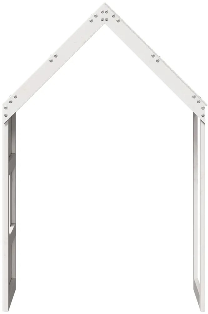 vidaXL Οροφή Κρεβατιού Παιδική Λευκό 55x84x132 εκ. Μασίφ Ξύλο Πεύκου