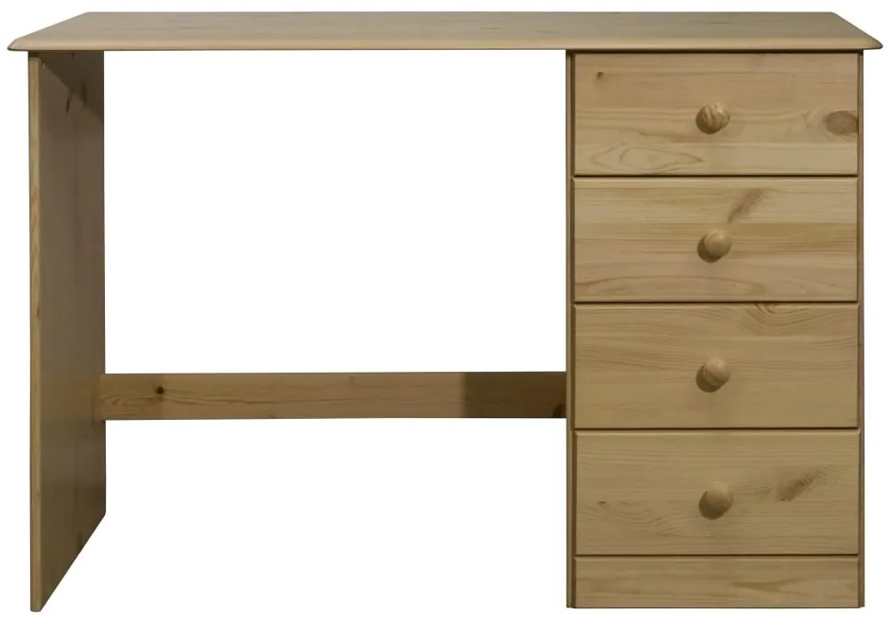 vidaXL Γραφείο με 4 Συρτάρια 110 x 50 x 74 εκ. από Μασίφ Ξύλο Πεύκου