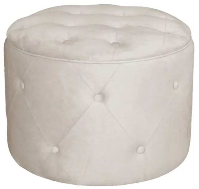 TRAVIS Σκαμπό Αποθηκευτικό, Ύφασμα Velure Απόχρωση Cappuccino  Φ60cm H.45cm Ε7025,1