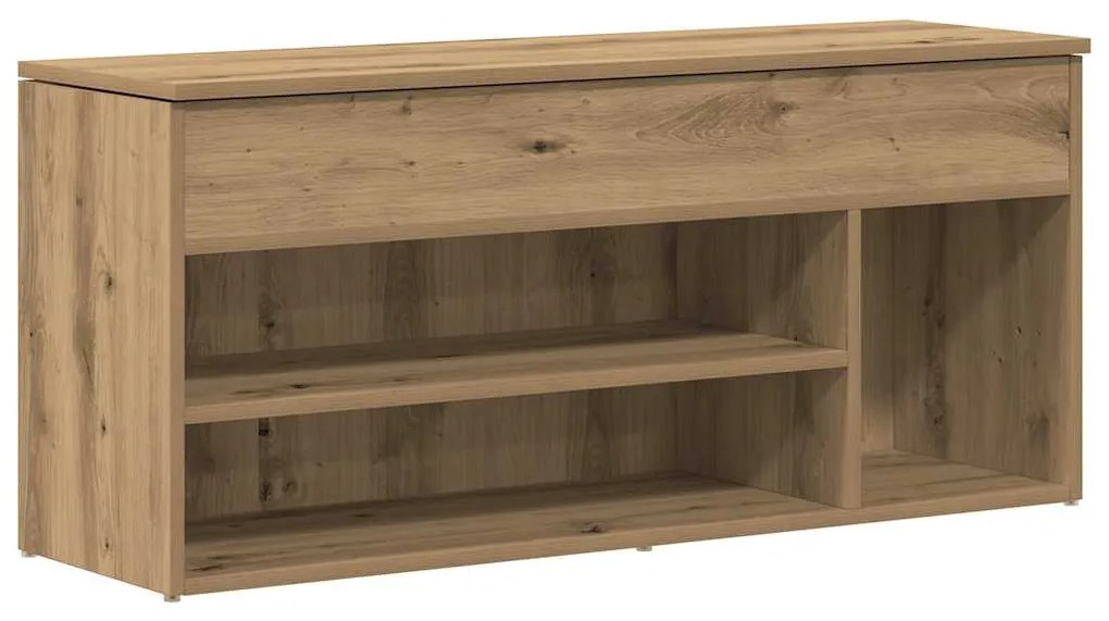 vidaXL Πάγκος παπουτσιών  Artisan Oak 102x30,5x45cm Κατασκευασμένο ξύλο