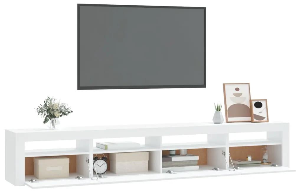vidaXL Έπιπλο Τηλεόρασης με LED Λευκό 240x35x40 εκ.