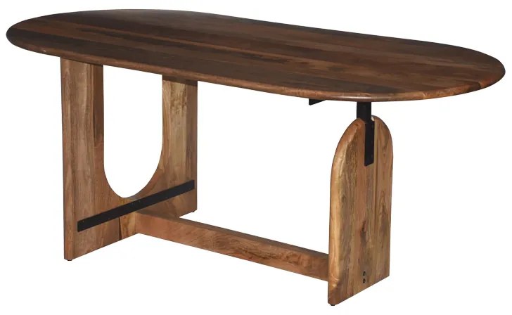 Τραπέζι Jenkou pakoworld mango ξύλο σε φυσική απόχρωση 180x90x76εκ