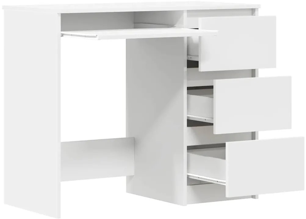 vidaXL Γραφείο Λευκό 90 x 45 x 76 εκ. από Επεξ. Ξύλο