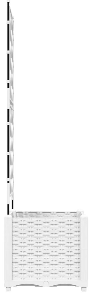 vidaXL Γλάστρα Κήπου με Πλέγμα Λευκή 40x40x143 εκ